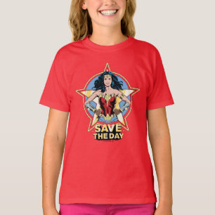 T-shirt WW84   Save the Day Wonder Woman Retro Comic Art
