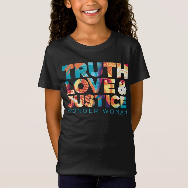 T-Shirt WW84 | Truth Love & Justice Wonder Woman Cutout (Devant)