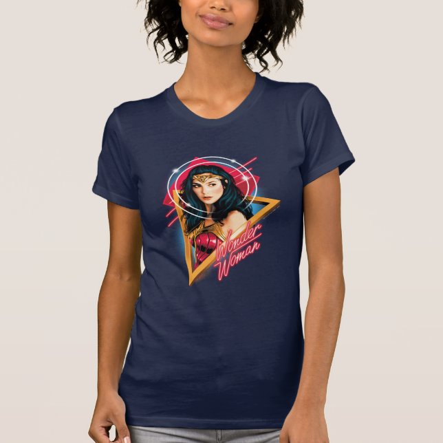 T-shirt WW84 | Wonder Woman Retrowave Character Badge (Devant)