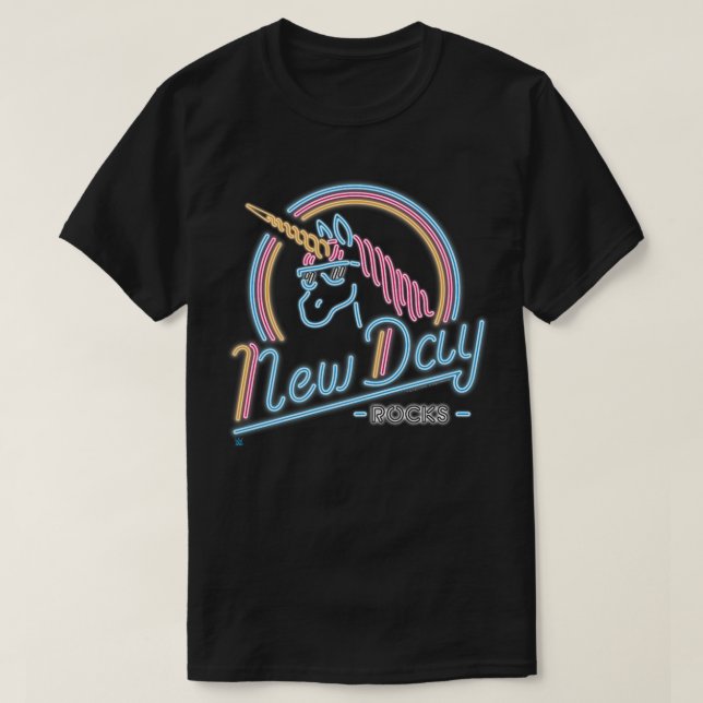 T-shirt WWE New Day Neon Unicorn 837 (Design devant)