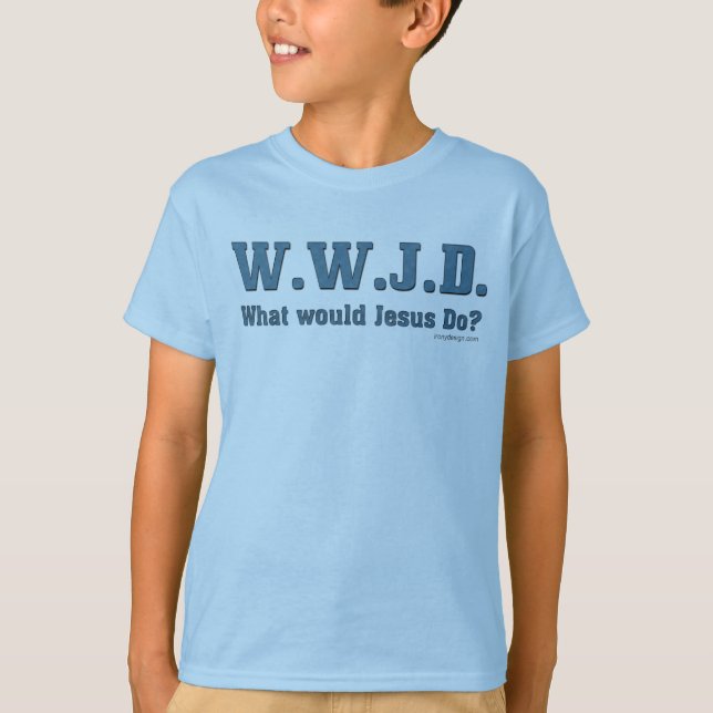 T-shirt WWJD ? Que ferait Jésus ? (Devant)