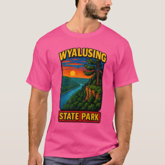 T-shirt Wyalusing State Park Wisconsin Sunset Overlook Mis