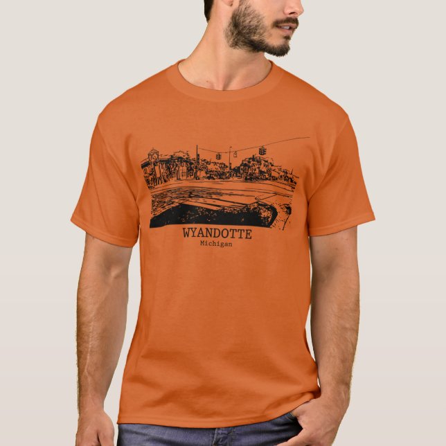 T-shirt Wyandotte Michigan girl retro (Devant)