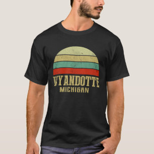 T-shirt WYANDOTTE MICHIGAN Vintage Retro Sunset