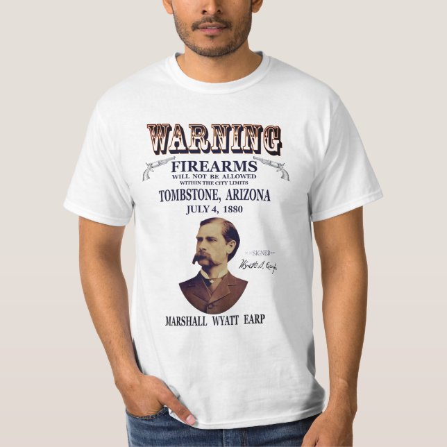 T-shirt Wyatt Earp ⚖️ Lawman Marshall Old Tombstone (Devant)