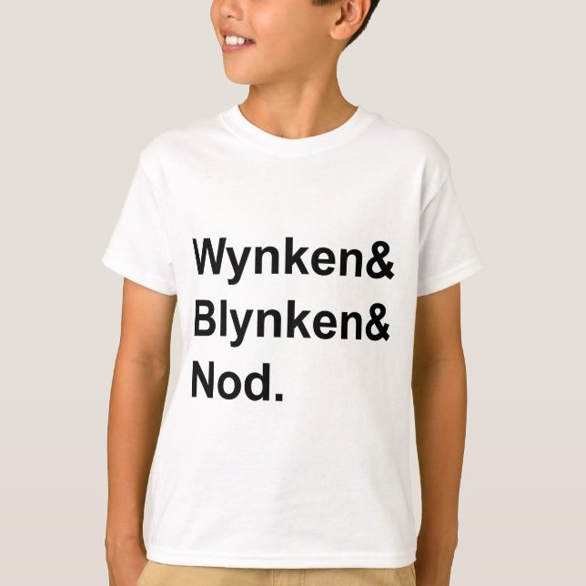 T-shirt Wynken Blynken & Nod | Histoire du coucher du sabo (Devant)