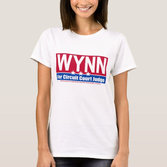 T-shirt Wynn pour la chemise de soutien de campagne de (Devant)