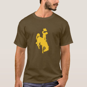 T-shirt Wyoming Cowboy Monter Un Cheval Qui Reprend