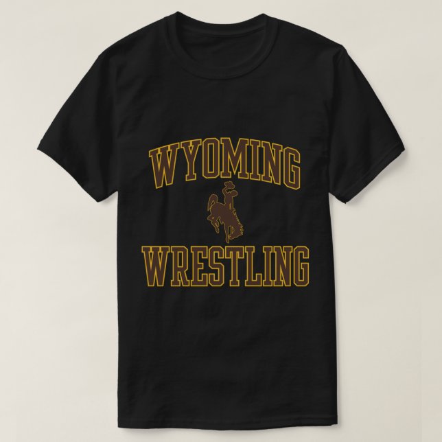T-shirt Wyoming Cowboys Vêtements lutte classique Arc (Design devant)