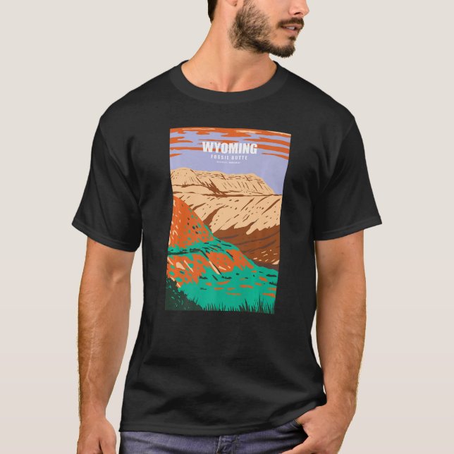 T-shirt Wyoming Fossil Butte National Monument Adventure C (Devant)