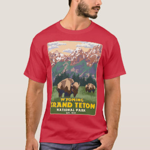 T-shirt Wyoming Grand Teton National Park Randonnée