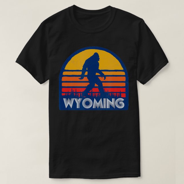 T-shirt Wyoming Retro Style Surf 80 Graphique (Design devant)