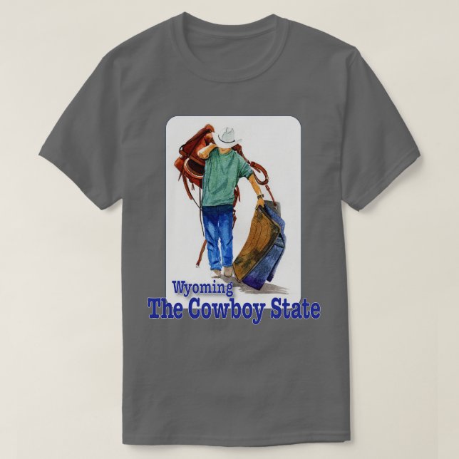 T-shirt Wyoming The Cowboy State 1 (Design devant)