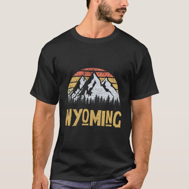 T-shirt Wyoming Us Mountain State (Devant)