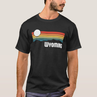 T-shirt Wyoming Vintage Sunset 80s Retro Summer State USA