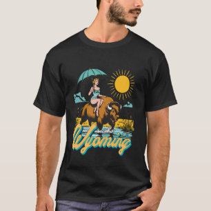 T-shirt Wyoming Voyage Voyage Wyoming Ville Natale Vintage