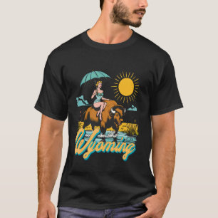 T-shirt Wyoming Voyage Voyage Wyoming Ville Natale Vintage