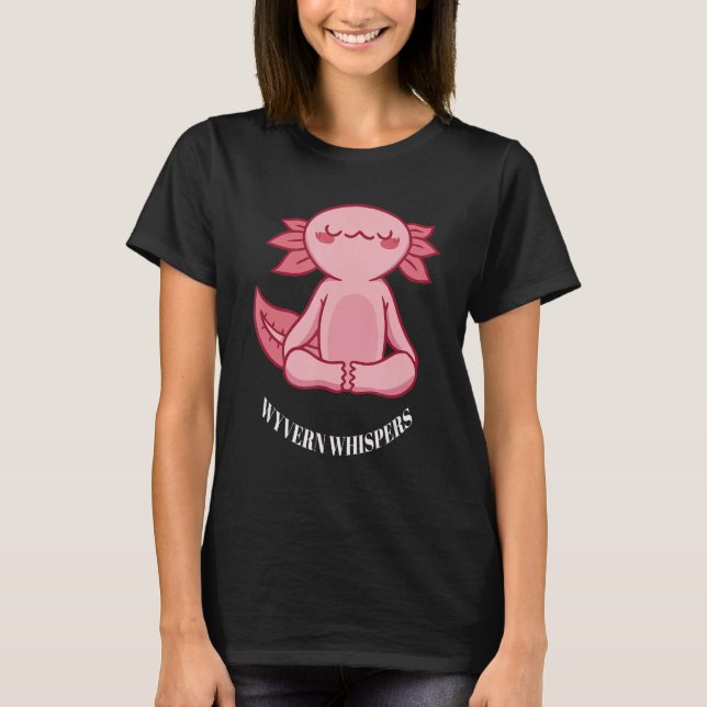 T-shirt Wyvern Whispers Cute Funny Yoga Dragon Designs Pré (Devant)