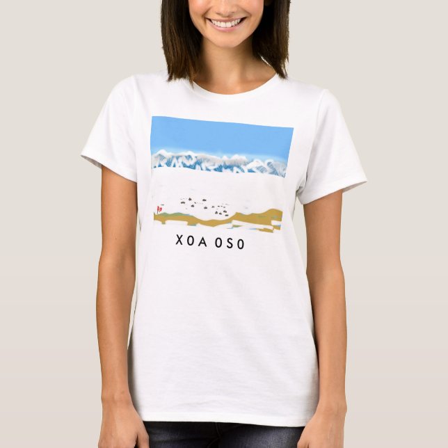 T-shirt X0A 0S0 arctique cercle délimité numérique (Devant)