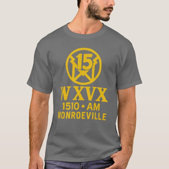 T-shirt X-15 - WXVX - AM 1510 - Monroeville, PA (Devant)