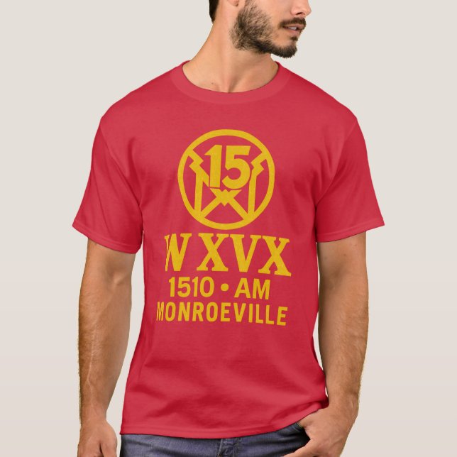 T-shirt X-15 - WXVX - AM 1510 - Monroeville, PA (Devant)