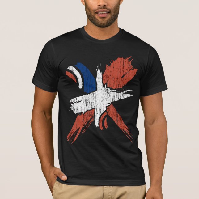 T-shirt X abstrait (cru) (Devant)