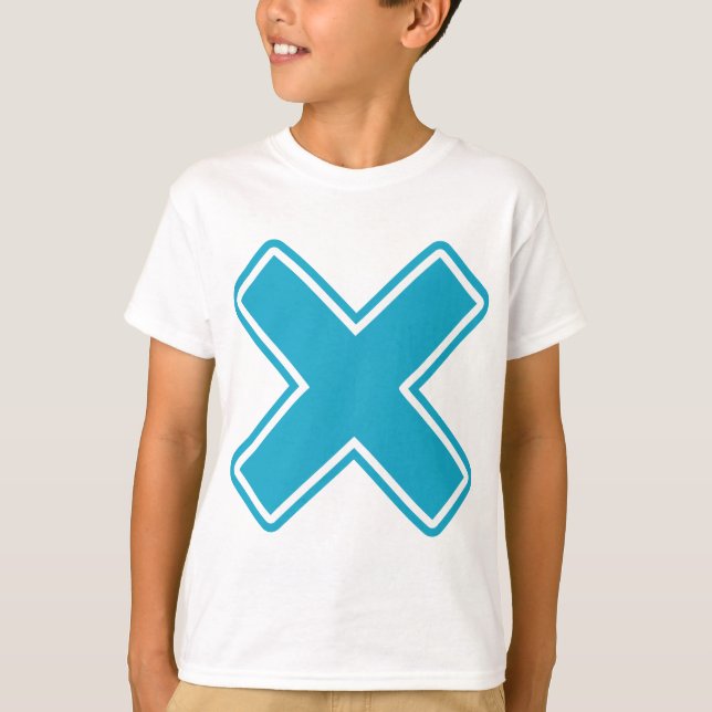 T-shirt X bleu (Devant)