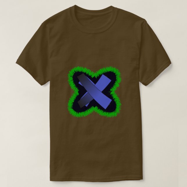 T-shirt X Géométrique Violet (Design devant)