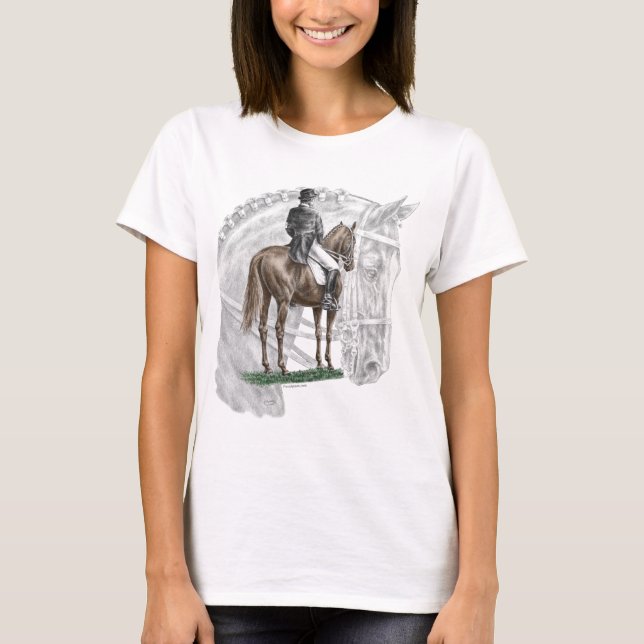 T-shirt X-Halt Salute Dressage Horse (Devant)