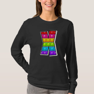 T-shirt X Lettre majuscule coupée x Alphabet Funny Poppin