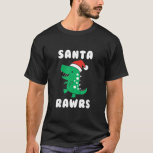 T-shirt X-Mas Santa Rawrs T Rex Dinosaur Funny Christmas