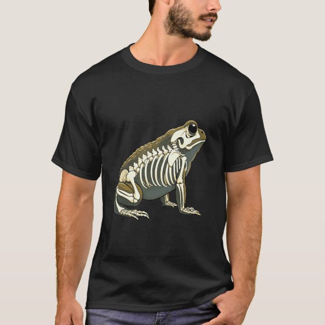 T-shirt X-ray Frog Toad Body Anatomy Radiography Skeleton (Devant)