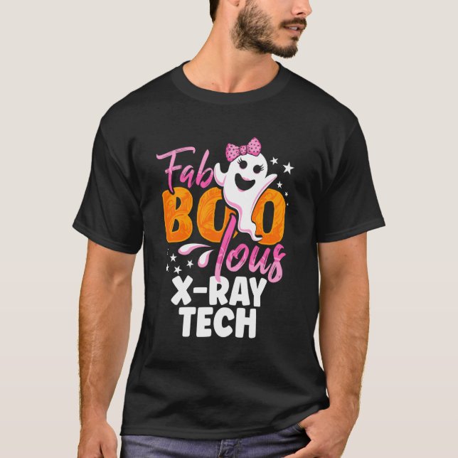 T-shirt X-ray Tech Radiology Halloween Womens Fab Boo Lous (Devant)