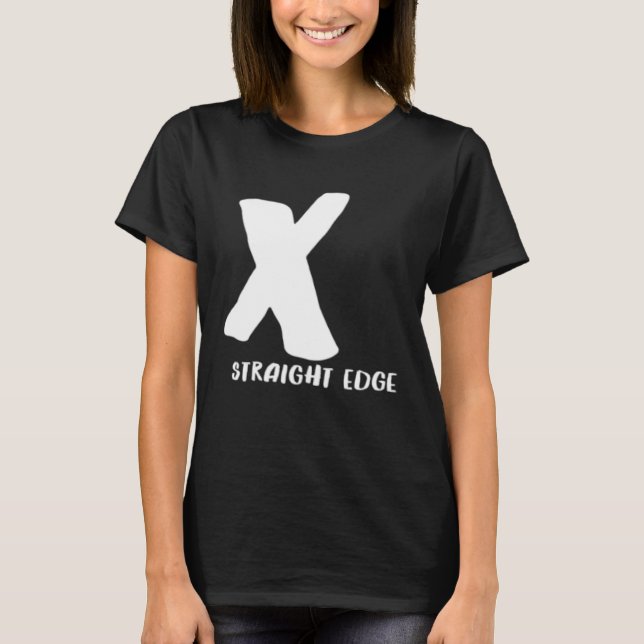 T-shirt X Straight Edge  Hardcore Punk Rock Stay Straight (Devant)