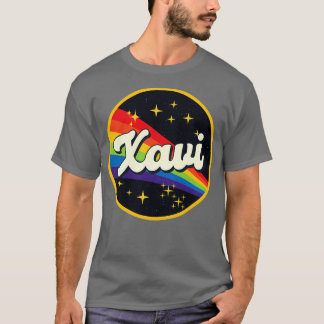 T-shirt Xavi Arc En Ciel Dans L'Espace Style Vintage