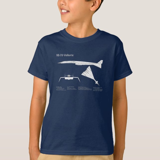 T-shirt XB-70 Valkyrie - Plan de plan d'avion ABD (Devant)