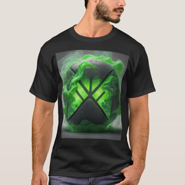 T-shirt Xbox : Propulsé par Neon (Devant)