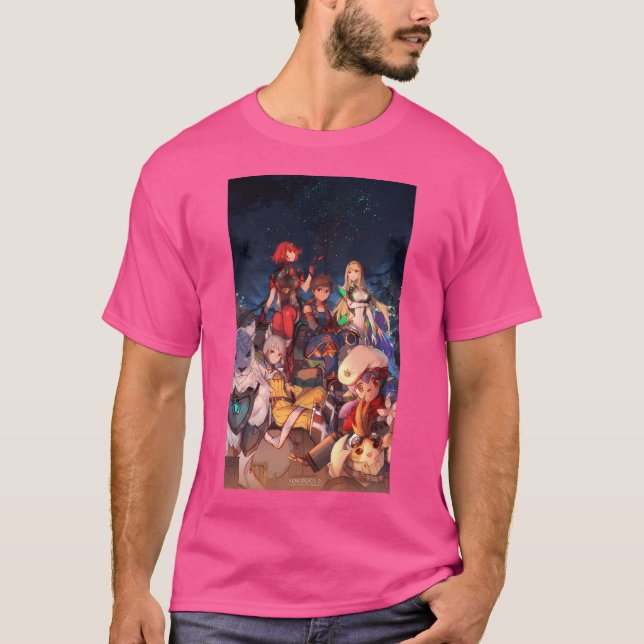 T-shirt Xenoblade Chronicles 2 Groupe Vidéo Jeu Art (Devant)