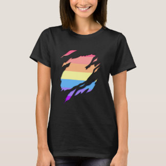 T-shirt Xenogender Non Binary Flag 3D Effet Pride Gay LGB