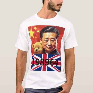 T-SHIRT XI JINPING & WINNIE POOH, CHINE CCP 198964 UK FLAG