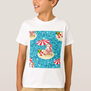 T-shirt xmas beach santa claus