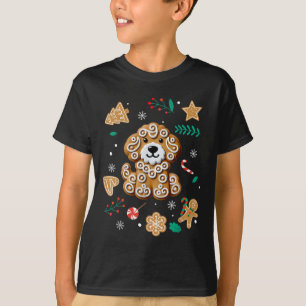 T-shirt Xmas Chien pain d'épices Goldendoodle Golden Doodl