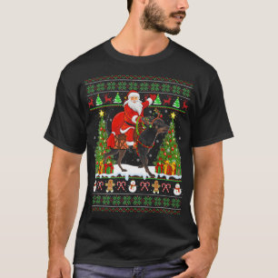 T-shirt Xmas Correspondant Pinscher Miniature À Rider Vila