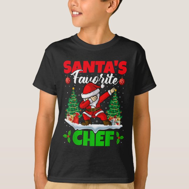 T-shirt Xmas Dabbing Santa's Favorite Chef Christmas  (Devant)