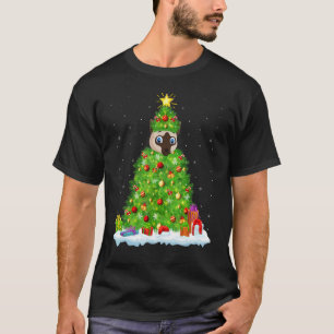 T-shirt Xmas Decorations Lights Santa Siamese Cat Christma