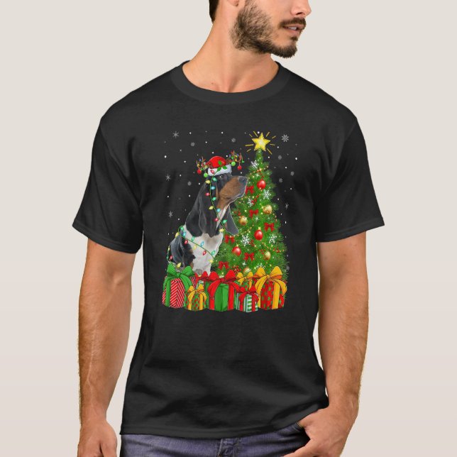 T-shirt Xmas Holiday Santa Rhodesian Ridgeback Dog Christm (Devant)