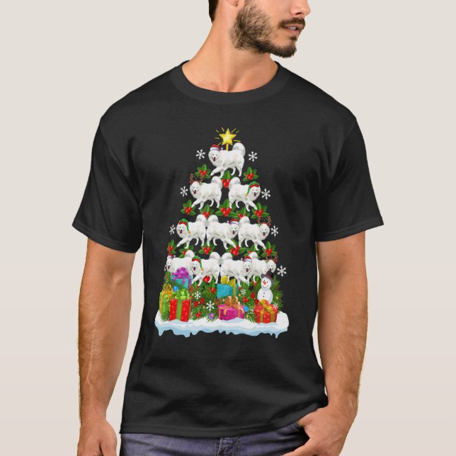 T-shirt Xmas Holiday   Santa Samoyed Dog Christmas Tree (Devant)