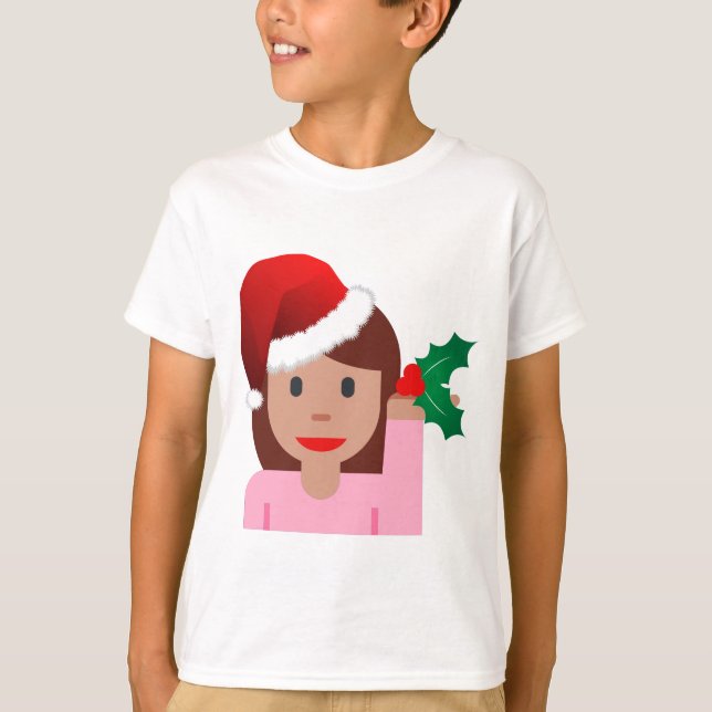 T-shirt xmas information fille émoji (Devant)