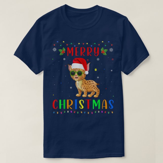 T-shirt Xmas Light Bobcats Design Correspondant Pajam Noël (Design devant)