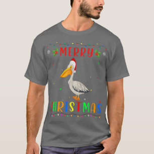 T-shirt Xmas Light Pélican Design correspondant à Noël Paj